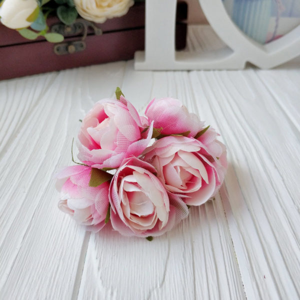 букет пионовид роза ткань розово-малиновый