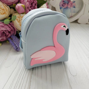рюкзак фламинго голубой